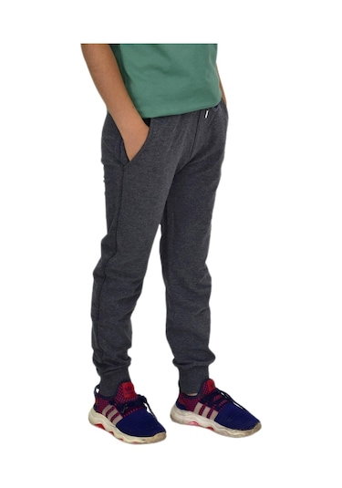 Çocuk Eşofman Altı Paça Manşetli Kız Erkek Bgl-st04726 Füme