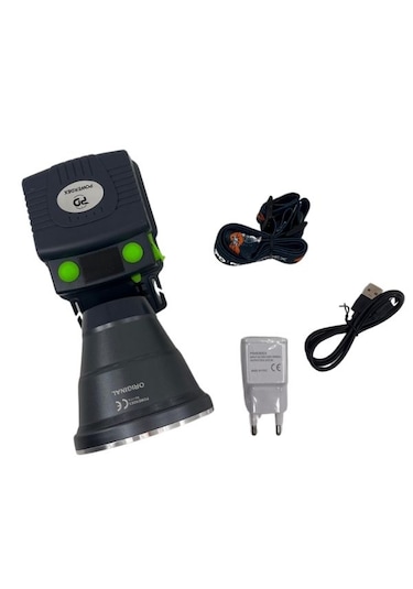 Powerdex Pd-1772 Kafa Feneri Siyah - Yeşil