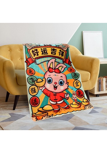 Homyl 31 "x 43" Yumuşak Atma Battaniye Flanel Oturma Stil-b Stil B Çok Renkli