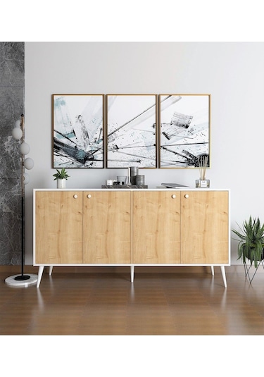 Floradesign Sarissa Konsol / Konsol / Çok Amaçlı Dolap 160 Cm Meşe