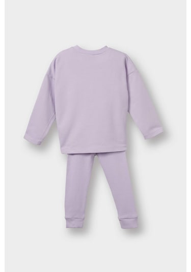Defacto Kız Bebek 2li Takım Unicorn Baskılı Uzun Kollu Tişört Alt E9996a525aupr77 Mor