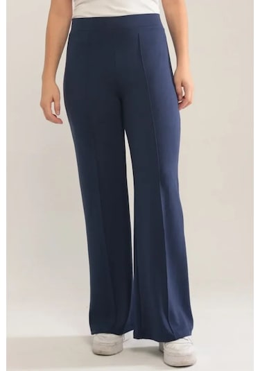 Ahves Çımalı İspanyol Paça Pantolon 1590 - Lacivert Lacivert