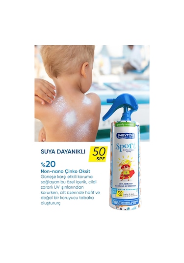 Suya Dayanıklı Güneş Sprey 50 Spf 200 Ml