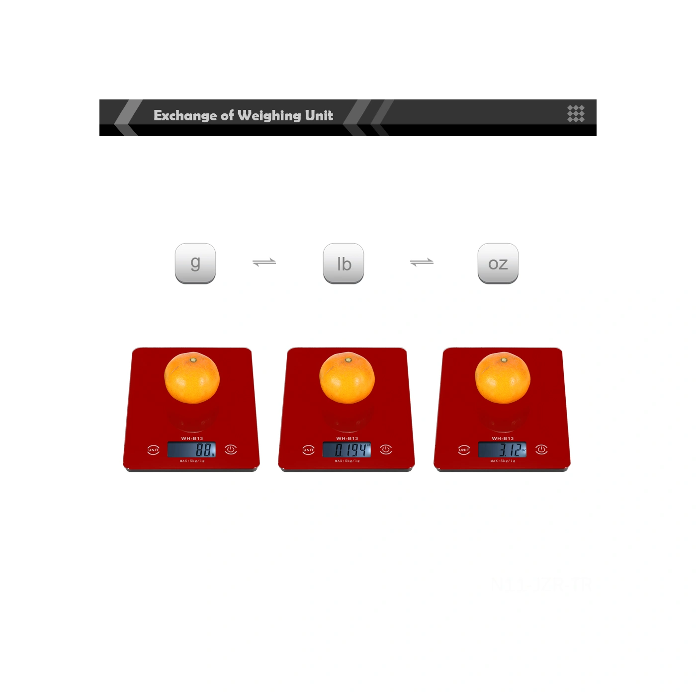 Geeroyoo Kırılmaz Cam Dokunmatik Ekranlı Mutfak Terazi - 5kg Hassasiyetli, Lcd Arka Işıklı, Çeşitli Birimler, Otomatik Kapatma, Kırmızı Kırmızı