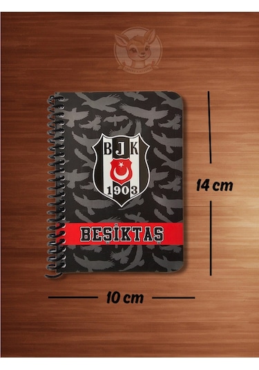 Bjk Beşiktaş Taraftar Not Defteri 72 Yaprak Çizgili Ödev Defteri Gri