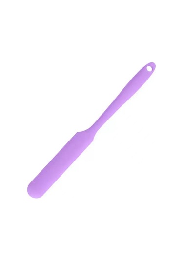 1 Adet Çok Renkli Silikon Gıda Spatulası - Isıya Dayanıklı, Yapışmaz, Krema Ve Tereyağı Sürmek İçin İdealdir. Mor