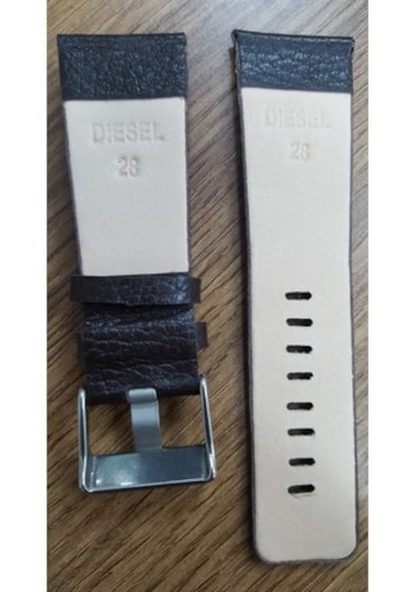 Diesel Kahve Rengi Hakiki Deri Saat Kayışı Kordonu 28 Mm