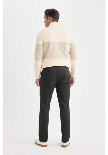 DeFacto Regular Fit Normal Kesim Yazlık Düz Paça Chino Kanvas Pantolon D7349AX25SPGN827