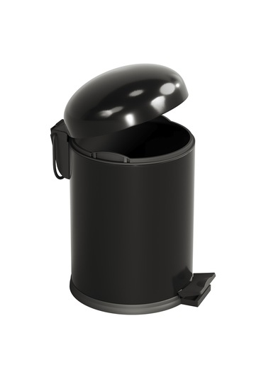 Aqua Bagno Smile Çöp Kovası -pedallı 5 Lt. , Mat Siyah