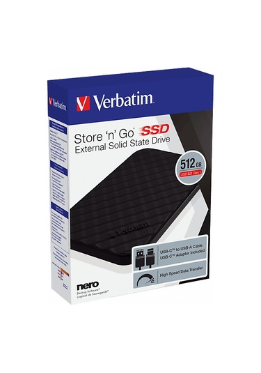 Verbatım Store 'n' Go Usb 3.2 512 Gb Harici Ssd Siyah