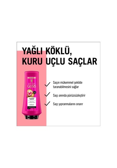 Schwarzkopf Gliss Supreme Length Saç Bakım Kremi 360 Ml 4015100815191-190