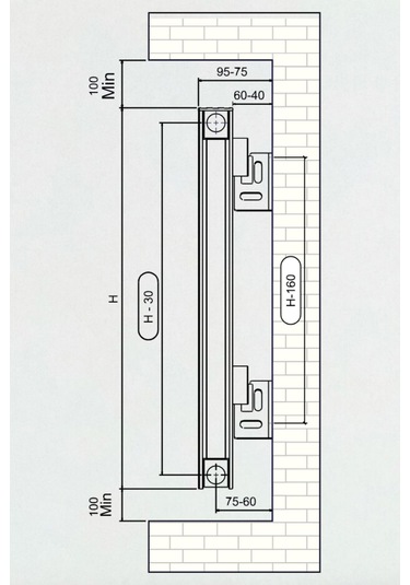 Alüminyum Radyatör 60x119 17 Dilim Mat Eloksal 0010 Gri Smyrna