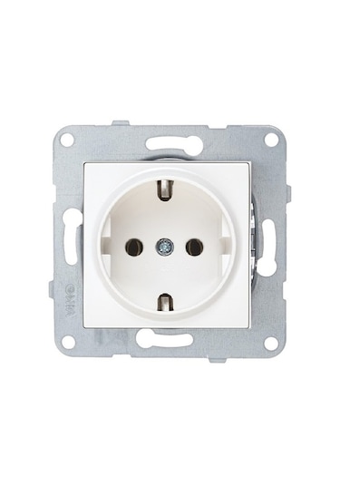 Viko Karre Topraklı Priz Mekanizma Kenar Çerçevesiz Beyaz 12 Adet