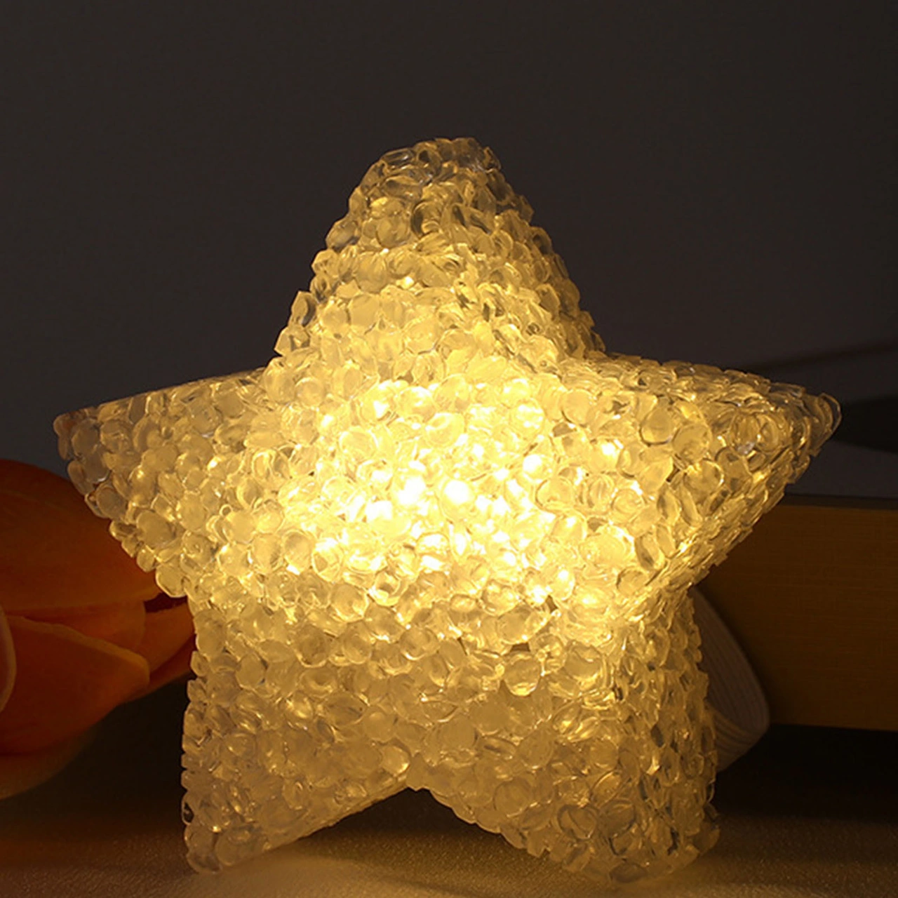 Yaleker El Tutulu Sarı Işık Yıldız Lambası - Sahne Gösteri, Kor Artisti, Dans Performansı Ve Dış Mekan Etkinlikleri İçin Akrilik El Aletleri İçinli Pil Sarı Işık