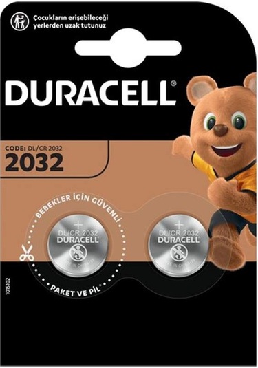 DURACELL CR2032 LİTYUM PİL 2Lİ PAKET