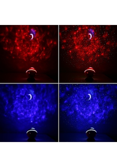 Sones 5w Mikro Usb Güç Kaynağı Uzaktan Kumanda Yıldızlı Gökyüzü Lazer Projeksiyon Lambası Manyetik Tabanlı Led Atmosfer Gece Lambası Çok Renkli
