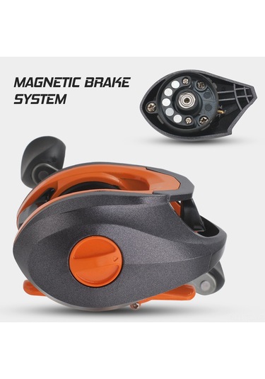 Skycity Sol El Metal Kafa Baitcasting Makinesi - 17+1 Pistonlu 7.2:1 Hızlı Dişli Balık Olta Makinesi