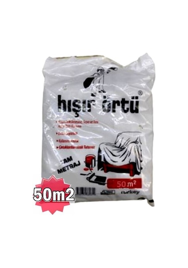 Bant Evi Hışır Örtü 50m2 Eşya Koruma Örtüsü Şeffaf