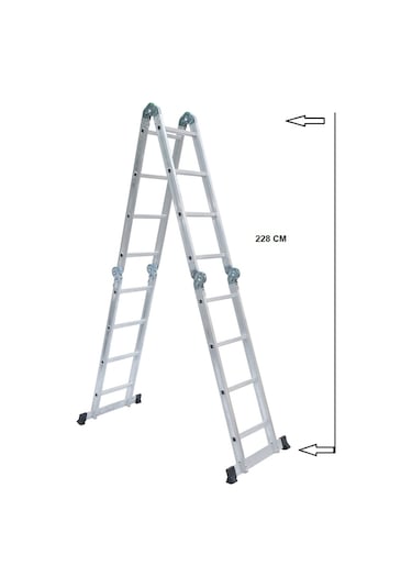 Beykon BY-104 16 Basamaklı 4.70 M Katlanır Çok Amaçlı Akrobat Merdiven