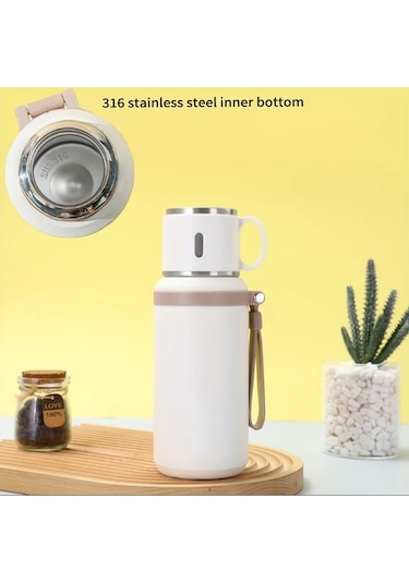 Boatshop1 600ml Paslanmaz Çelik İzole Çay Demleme Şişesi Yeşil Sızdırmaz Bulaşık Makinesi Uygun Outdoor Aktiviteler İçin Kapağı Ve Askı Dahil Yeşil