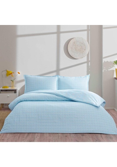 Taç Dorian Seç&ser Çift Kişilik Nevresim Takımı Mavi Mavi