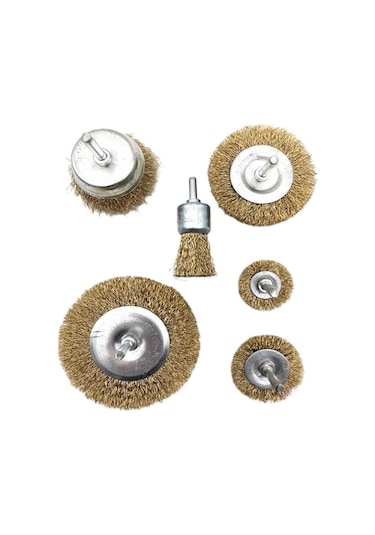 6&amp Apos Lı Pimli Tel Fırça Seti Pas Yağ Kir Boya Yapışkan Çözü