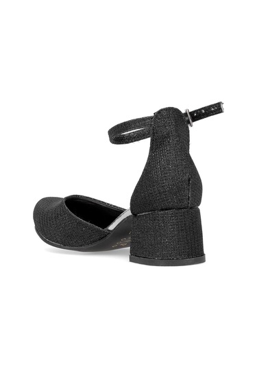 Elit Yb-f-karnıyarık-25y Filet Kız Çocuk Klasik Topuklu Ayakkabı Siyah Siyah