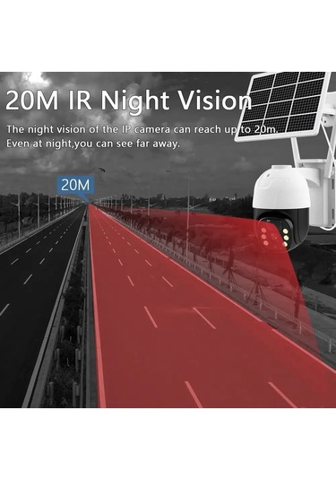 Cmr47 Güneş Panelli Sim Kart İle Çalışan 4g+ Wi-fi 5mp Ip Kamera