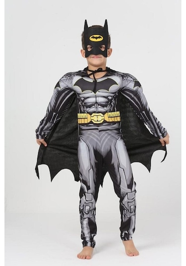 Süper Kahraman Kostüm - Batman Çocuk Kostüm Kaslı