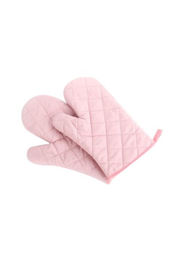 Pembe Su Tek Mutfak Pişirme Mikrodalga Fırın Eldiveni Eldiveni Tencere Pedi Isıya Dayanıklı Korumalı