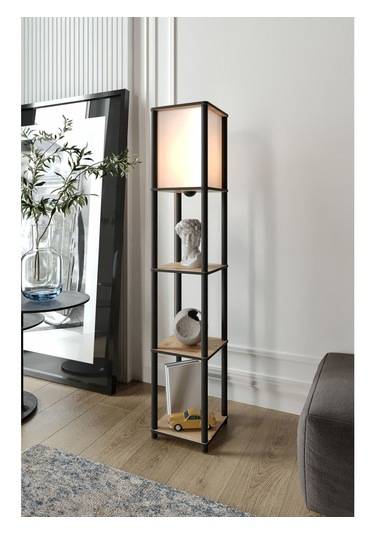 Ravilo Sakura Raflı Lambader Meşe, 1. Sınıf Mdf Ve Pvc Başlık