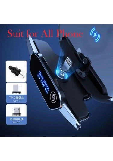 Tysm Joyjadehub Max 66 W Kablosuz Araç Telefonu Tutucu Kızılötesi 1pc Qi 50w Hızlı Arj Telefon Tutucu 1pc