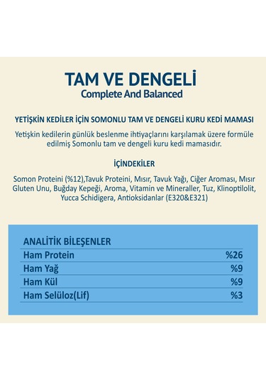 Somonlu Kuru Yetişkin Kedi Maması 500 Gr