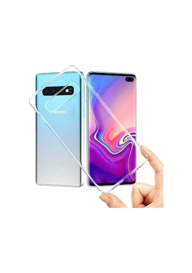 Samsung Galaxy S10 Plus Kilif Seffaf Silikon Hibrit Case 390885408