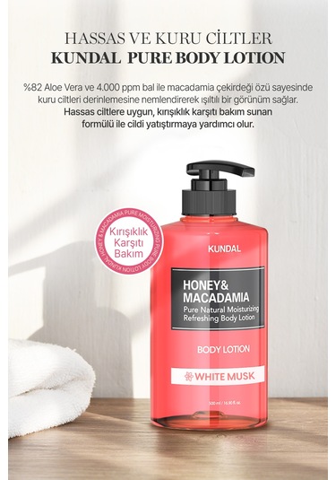 Kundal Honey & Macadamia White Musk Pure Body Lotion 500 ML