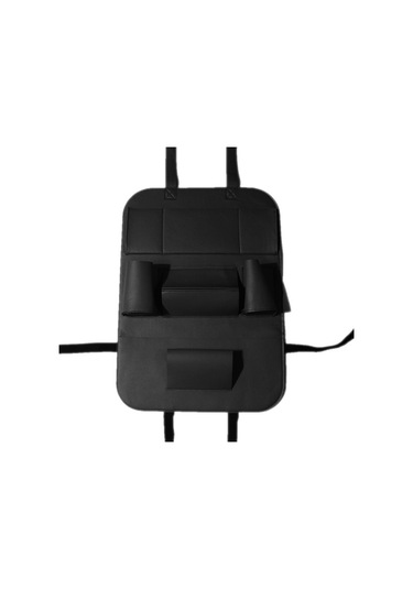 Pu Deri Araba Koltuğu Arkası Düzenleyici Arka Koltuk Saklama Kutusu Siyah