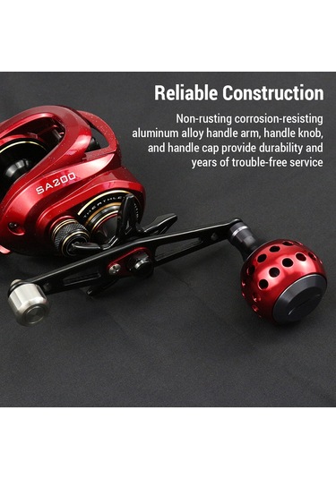 Ranyeek Alüminyum Köprü Balık Makinesi Kolu, Ergonomik Tutuş, 8x5mm Montaj Deligi, D/a Marka Luya Modifikasyonu İçin Uygun, Siyah Siyah