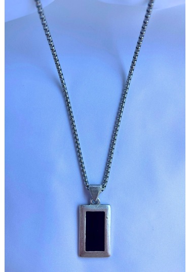 El İşçiliği Paslanmaz Çelik Zincir Erkek Kolye Metalik