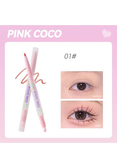 Çift Kafalı Yalan İpekböceği Kalem Mat Pembe Parlatıcı Anahat Gözler Sedefli 01 250mg 002