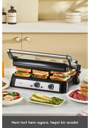 Karaca Toastmate Grill 2000 W 6 Dilim Izgara Tost Makinesi
