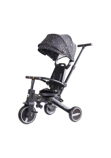 Merkür Bebe Falky 7in1 Katlanabilir Üç Tekerlekli Bebek ve Çocuk Bisikleti Gold