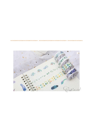 Springsun Washi Bant Seti - 4 Rulo 3 Farklı Genişlik Dekoratif Maskeleme Bandı El Sanatları & Dıy İçin: Scrapbooking, Planlayıcı, Hediye