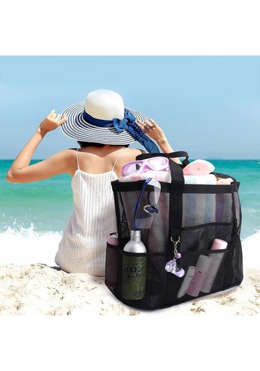 Sarı Yogodlns Yaz Siyah Örgü Tote Çanta Kadınlar Için Dokuma Hollow Plaj Çantası Seyahat Taşınabilir Depolama Çanta Alışveriş Tote Spor Spor Çantaları Sarı