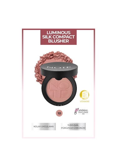 Note Cosmetique Luminous Silk Compact Blusher Toz Allık - 10 Pink Paradise