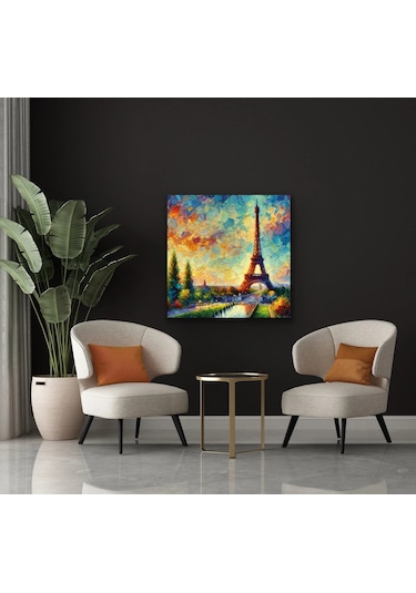 Eyfel Kulesi Kanvas Tablo 90x90cm