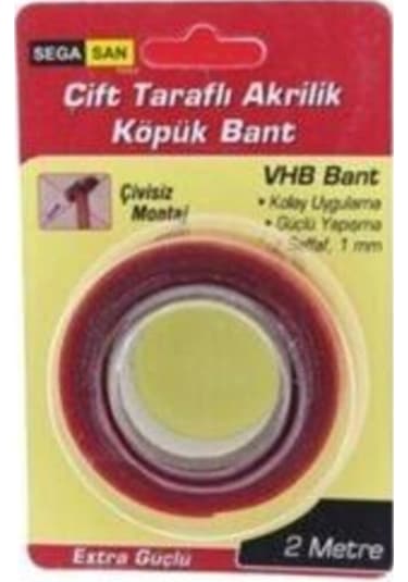 Çift Taraf Akrilik Şeffaf Silikon Bant 18Mm 2Mt