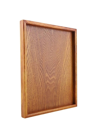 Servis Tepsisi, Dikdörtgen Ahşap Çay Tepsisi Otel Ev Mutfak Tepsileri Atıştırmalık Tepsisi Kahvaltı Tepsisi Gıda Saklama Kabı