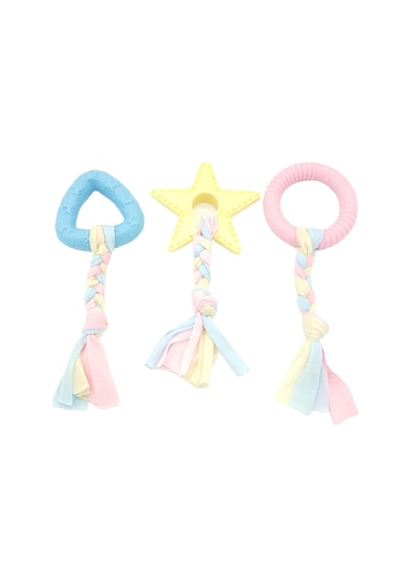 Halat Düğümlü Kauçuk Köpek Oyuncak Set