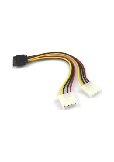 Boblov Dişi Sata Power To 2 Molex Ide Power Kablo 6 18Awg 15 Cm
