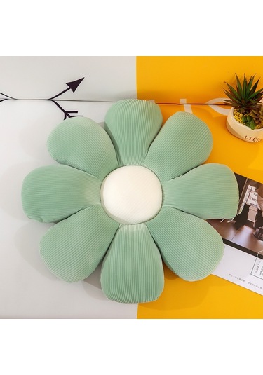 Sones Küçük Papatya Çiçek Yumuşak Elastik Yastık 72cm Koyu Yeşil